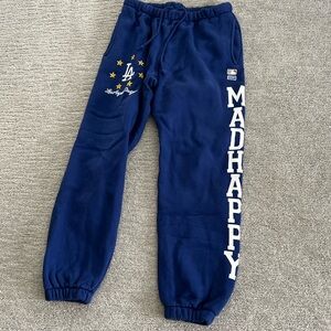 MADHAPPY X MLB sweatpants sz medium unisex - Los Angeles dodgers